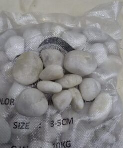 حجر زينة أبيض غامق (بحص) cm5-3 كيس 10 كجم