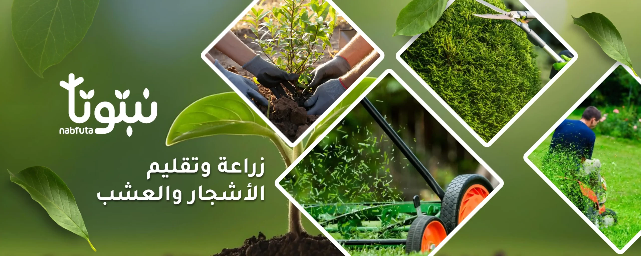 زراعه وتقليم الاشجار والعشب