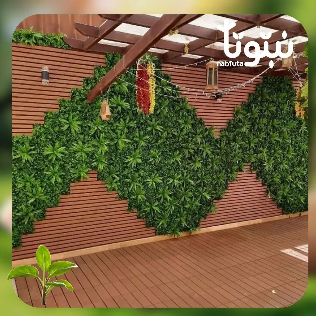 تركيب عشب جدارى وتكسيات 2