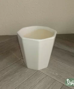 مراكن سيراميك ابيض مضلع 22