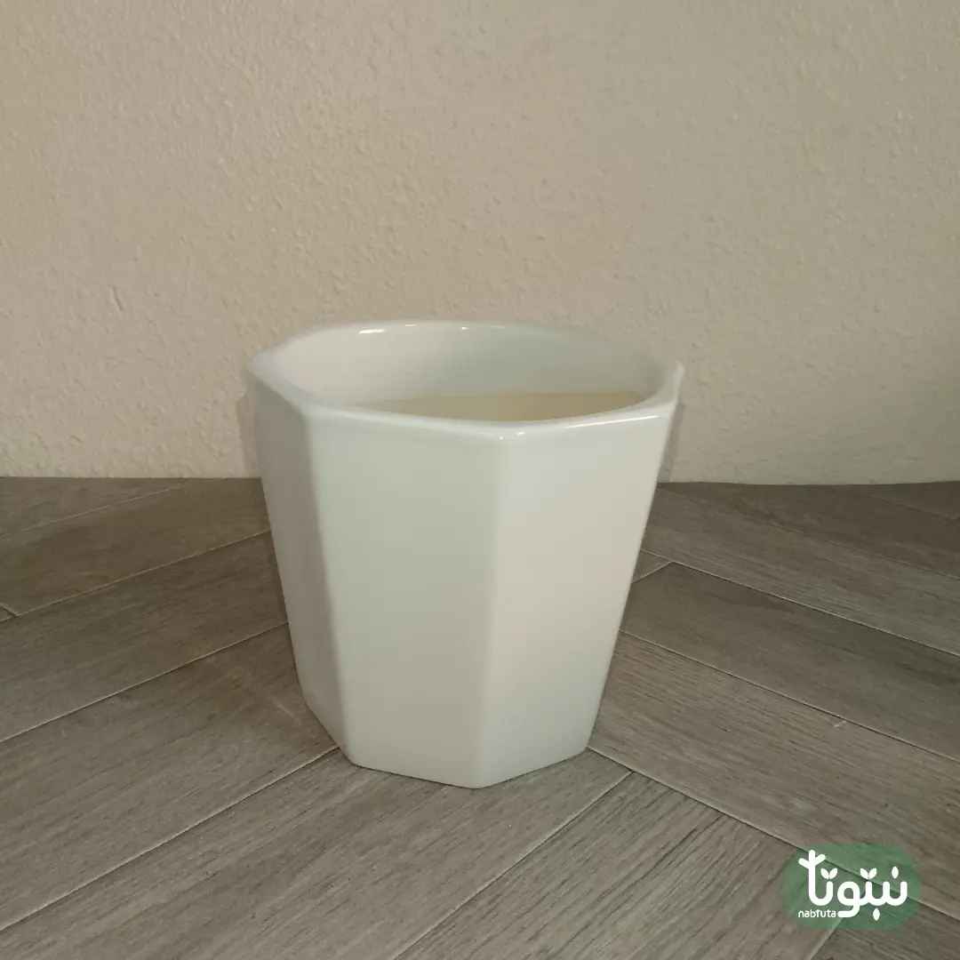 مراكن سيراميك ابيض مضلع 33