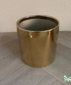 مراكن نباتات سيراميك ذهبي ٧