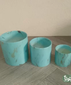 مراكن نباتات سيراميك تركواز (3 مقاسات) 11