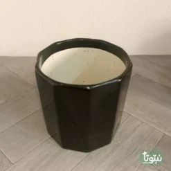 مراكن نباتات سيراميك اسود مضلع (3 مقاسات) - صورة 2 - مراكن النباتات