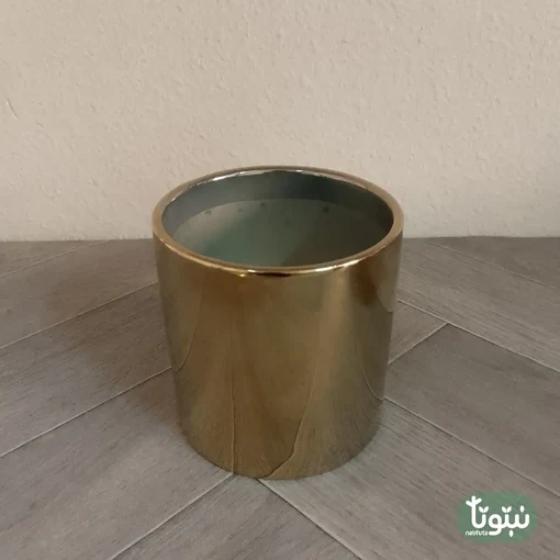 مراكن نباتات سيراميك ذهبي (3 مقاسات) - صورة 3 - مراكن النباتات